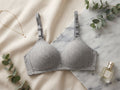 Ultra-Soft Grey Cotton T-Shirt Bra