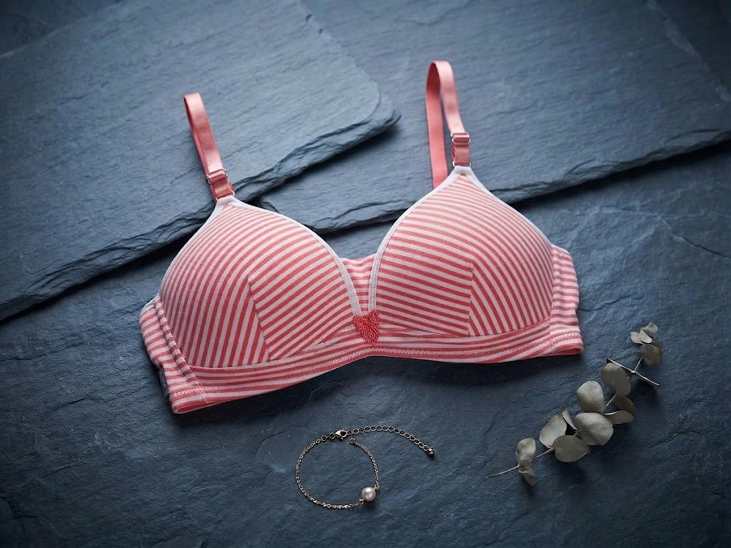Ultra-Soft Coral Striped T-Shirt Bra