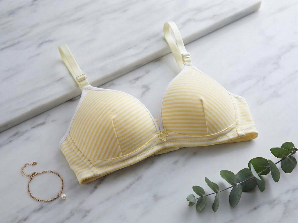 Ultra-Soft Lemon Striped T-Shirt Bra